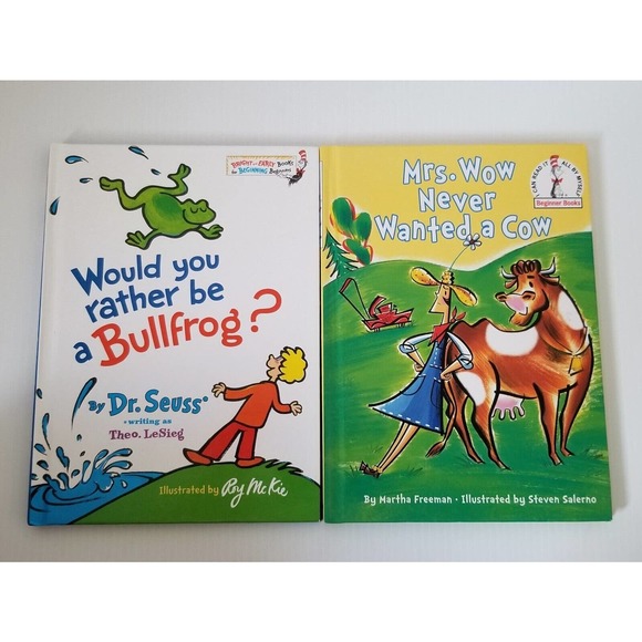 Lot 8 Dr. Seuss Beginner Books Bright & Early Cat Hat Library Children Hardcover - Picture 4 of 13